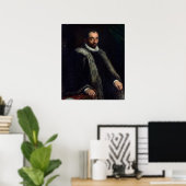 Het Man met een grote oppervlakte, 1580 Poster (Thuiskantoor)