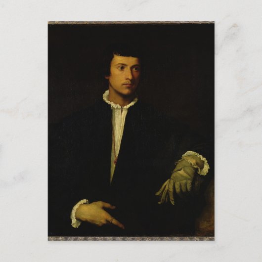 Het Man met een handschoen, c.1520 Briefkaart (Voorkant)