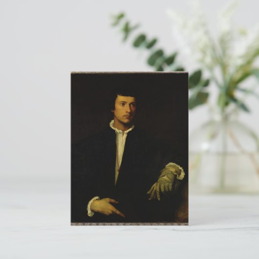 Het Man met een handschoen, c.1520 Briefkaart (Staand voorkant)