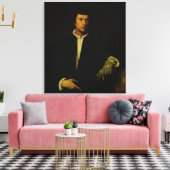 Het Man met een handschoen, c.1520 Canvas Afdruk (Insitu (Woonkamer))