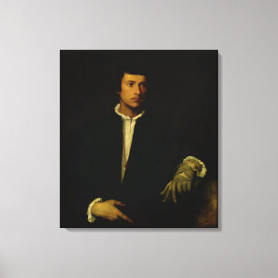Het Man met een handschoen, c.1520 Canvas Afdruk
