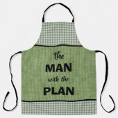 Het Man met het Plan Green en Gingham Schort (Voorkant)