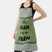 Het Man met het Plan Green en Gingham Schort (Insitu)
