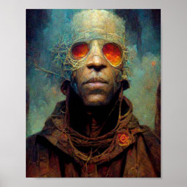 Het Man met het Poster van de Oyes Scifi Art