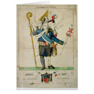 Het Man met zes hoofden, karikatuur van Charles