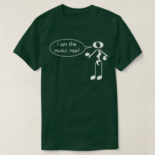 Het Man Muziek is donker T-shirt (Design voorkant)