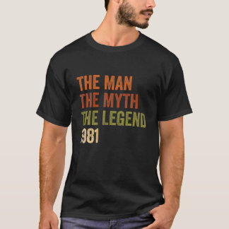 Het Man Myth Legend 1981 Cadeau van de geboorte T-shirt