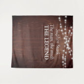 het Man Myth Legend Birthday Wood String Lights Wandkleed (Voorkant (horizontaal))