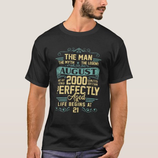 Het Man Myth Legend maakte in augustus 2000 21e ge T-shirt (Voorkant)