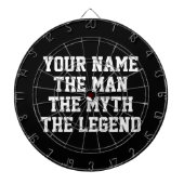 Het man mythe legende grappig dartboard cadeau voo dartbord (Voorkant)