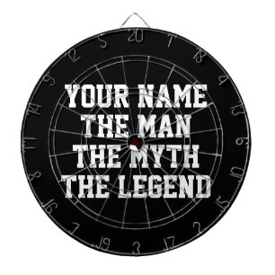 Het man mythe legende grappig dartboard cadeau voo dartbord