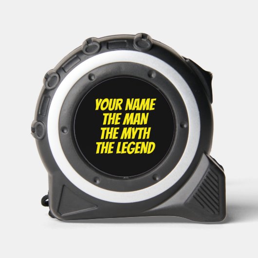 Het man mythe legende grappige tape maatregel voor rolmaat (Voorkant)