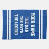 Het man mythe legende keukenhanddoekje voor mannen theedoek (Horizontaal)