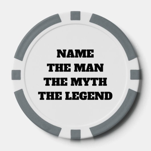 Het man mythe legende poker chip golfbal marker (Voorkant)