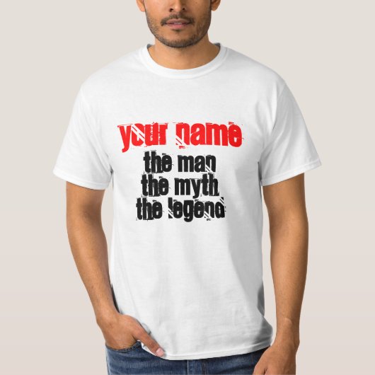 Het man mythe legende shirt voor mannen | Personal (Voorkant)