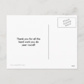 Het Man of Dame Christmas Holiday Thank You van de Feestdagenkaart (Achterkant)