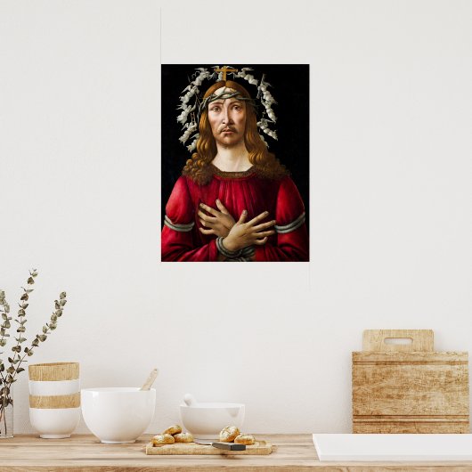 Het Man Sorrows door Sandro Botticelli Poster (Keuken)