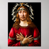 Het Man Sorrows door Sandro Botticelli Poster (Voorkant)