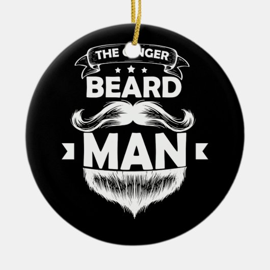 Het Man T-shirt van Ginger Beard Keramisch Ornament (Voorkant)