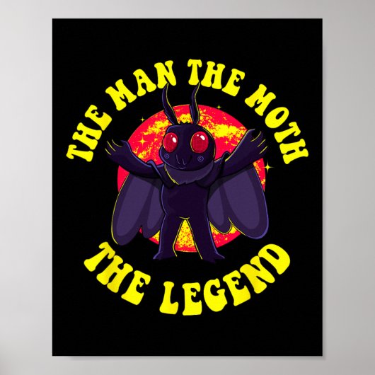 Het Man The Moth The Legend Mothman Schattigee Cry Poster (Voorkant)