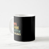 Het Man The Myth Bad beïnvloedt de retro Koffiemok (Voorkant links)