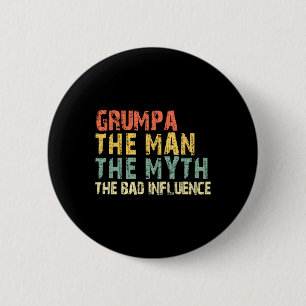 Het Man The Myth Bad beïnvloedt de retro Ronde Button 5,7 Cm