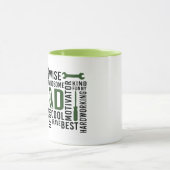 Het Man The Myth Daddy The Legend groene foto Mok (Midden)