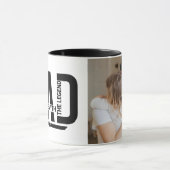 Het Man The Myth Daddy The Legend zwart foto Mok (Midden)