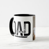 Het Man The Myth Daddy The Legend zwart foto Mok (Voorkant links)