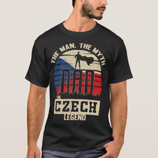 Het Man The Myth De Tsjechische Legende Pap Vaderd T-shirt (Voorkant)
