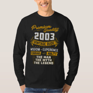 Het Man The Myth Legend 2003 20th Birthday Gift 20 T-shirt