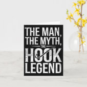Het Man The Myth The Hook Legend Vist Dad Funny Kaart (Gele Bloem)