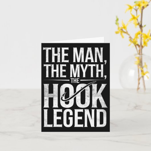 Het Man The Myth The Hook Legend Vist Dad Funny Kaart (Gele Bloem)