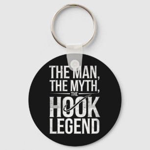 Het Man The Myth The Hook Legend Vist Dad Funny Sleutelhanger