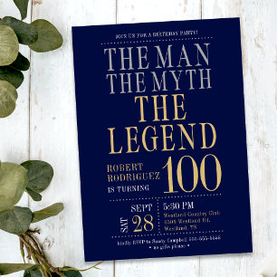 Het Man The Myth The Legend 100 verjaardagsfeestje Kaart