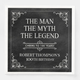 Het Man The Myth The Legend 100th Birthday Black Servet