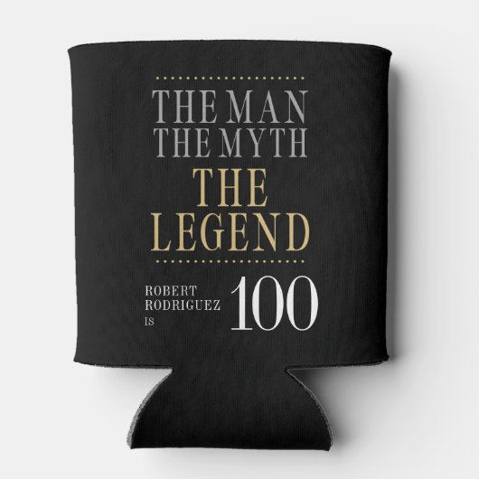 Het Man The Myth The Legend 100th Birthday Blikjeskoeler (Achterkant)