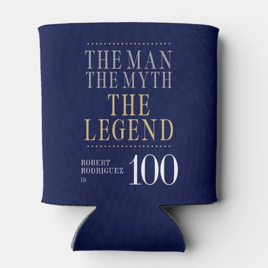 Het Man The Myth The Legend 100th Birthday Blikjeskoeler (Achterkant)