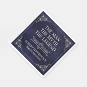 Het Man The Myth The Legend 100th Birthday Blue Servet (Hoek)