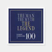 Het Man The Myth The Legend 100th Birthday Servet (Voorkant)