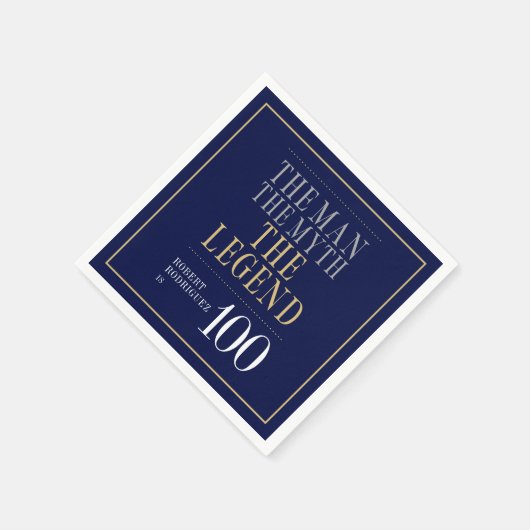 Het Man The Myth The Legend 100th Birthday Servet (Hoek)