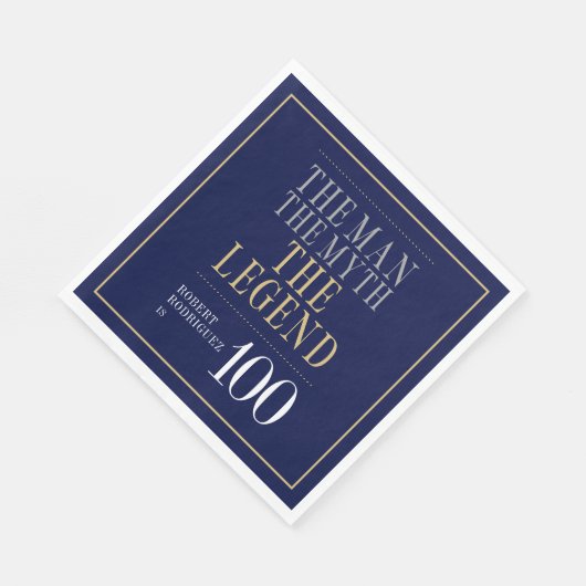 Het Man The Myth The Legend 100th Birthday Servet (Hoek)