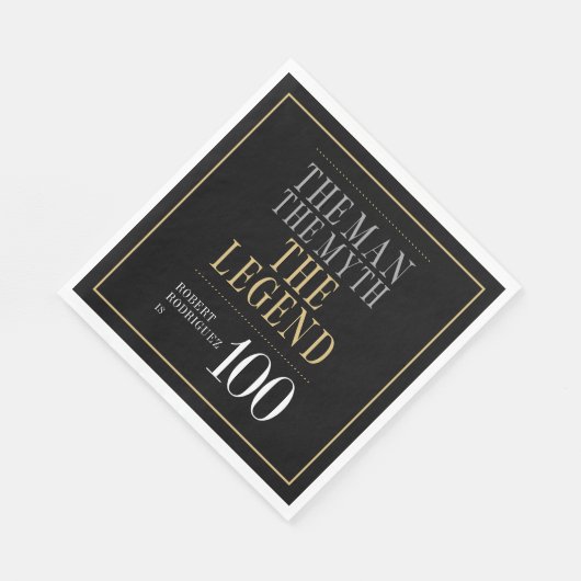 Het Man The Myth The Legend 100th Birthday Servet (Hoek)