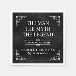 Het Man The Myth The Legend 50th Birthday Black Servet