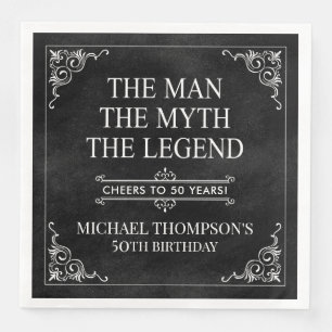 Het Man The Myth The Legend 50th Birthday Black Servet