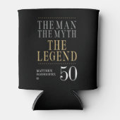 Het Man The Myth The Legend 50th Birthday Blikjeskoeler (Voorkant)