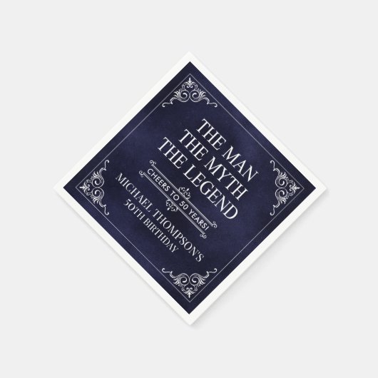 Het Man The Myth The Legend 50th Birthday Servet (Hoek)
