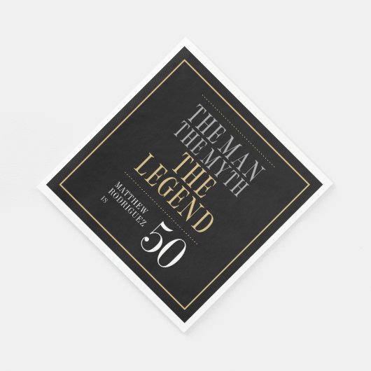 Het Man The Myth The Legend 50th Birthday Servet (Hoek)