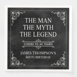 Het Man The Myth The Legend 60th Birthday Black Servet