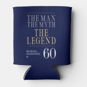 Het Man The Myth The Legend 60th Birthday Blikjeskoeler (Voorkant)